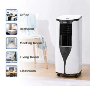 کولر گازی پرتابل گری GPH12000 در محیط بسته