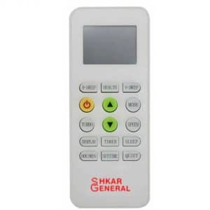 کنترل از راه دور کولرگازی جنرال شکار مدل GNRR-18ZZ