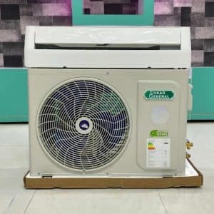 نمای جانبی کولرگازی جنرال شکار 18000 بی‌تی‌یو